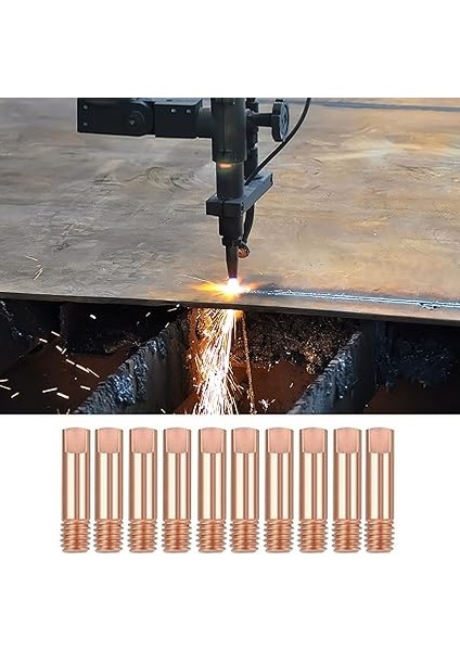 20 Adet MB15 15AK Akım Başlığı Kaynak Temas Ucu 0,6 mm 0,8 mm 1,0 mm 1,2 mm M6X24 mm Bakır Akım Başlığı Temas Uçları 15AK Mıg/mag Kaynak Torçları Için Kaynak Uçları Aksesuar Aşınma Parçaları (1 modelleri