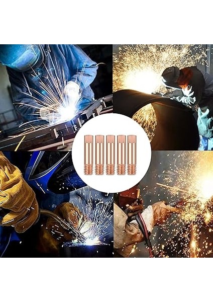 20 Adet MB15 15AK Akım Başlığı Kaynak Temas Ucu 0,6 mm 0,8 mm 1,0 mm 1,2 mm M6X24 mm Bakır Akım Başlığı Temas Uçları 15AK Mıg/mag Kaynak Torçları Için Kaynak Uçları Aksesuar Aşınma Parçaları (1 fırsatları