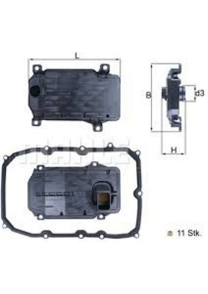 Depomix Otomatik Şanziman Filtresi Contali 11 Delik Audi Q7 3.0/4.2 06-12, Porsche Cayenne 3.2/3.6 03-07, Vw Touareg 3.2/3.6 02-10