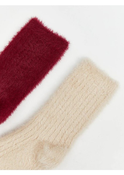 Kadın Pelüş Soket Çorap 2'li (W5) modelleri