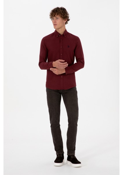 Erkek Bordo Gömlek Basic 50316721-VR014 fırsatları