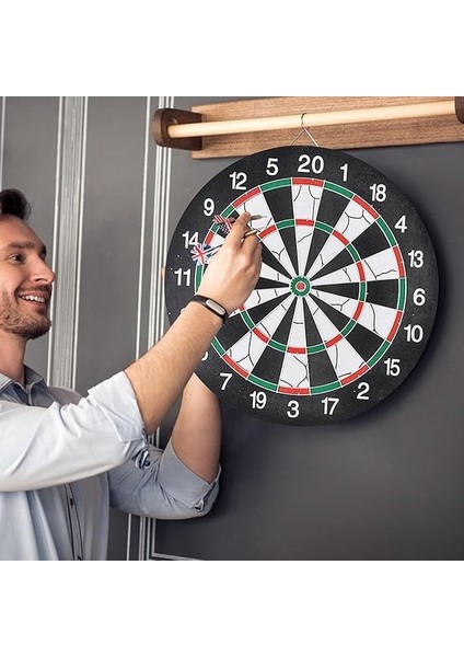 Boy Dart Tahtası Seti 18 Inç Profesyonel Dart Seti + 6 Adet Dart Oku 18GR indirimleri