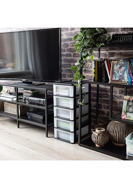 Ohyama Chest OCH-2005 Çekmeceli Konteyner/çekmeceli Dolap, Plastik, Siyah/şeffaf, 35,5 x 26 x 61 cm fiyatları