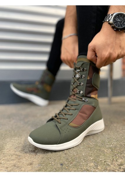 Otre Bağcıklı Ortopedik Taban Günlük Cilt Erkek Askeri Postal Bot CBT Haki modelleri