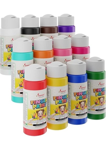 Rose Tüm Renkler Parmak Boyası 12'li Set 12X60 ml modelleri