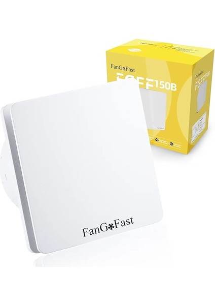 Banyo Fanı, 150 Mm, Sessiz Geri Tepme Kapaklı Hava Tahliye Vantilatörü, Beyaz Duvar ve Pencere Tipi, Mutfak, Banyo, Garaj, Ofis Için Ideal