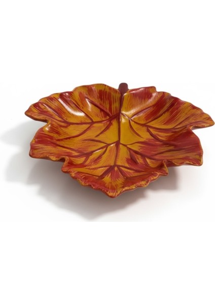 Sonbahar Yaprağı Formlu Dekoratif Tabak – 15 cm x 13,5 cm fırsatları