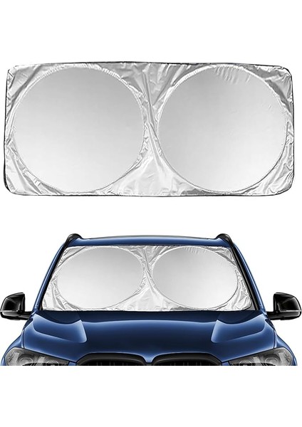 - Araba Ön Cam Güneşlik, Otomobil Güneşliği, Uv Korumalı, Araç Için Katlanabilir ve Geri Çekilebilir Gölgelik - Saklama Çantalı. 150X70 cm