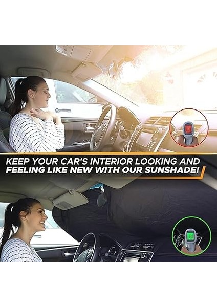 - Araba Ön Cam Güneşlik, Otomobil Güneşliği, Uv Korumalı, Araç Için Katlanabilir ve Geri Çekilebilir Gölgelik - Saklama Çantalı. 150X70 cm fiyatları