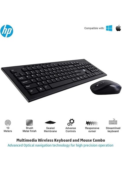 CS10 USB Kablosuz Klavye + Mouse Set Siyah modelleri