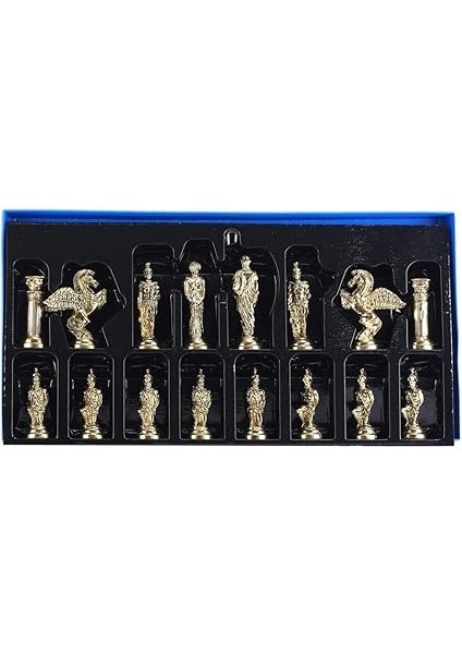 Büyük Boy Metal Pegasus Atları Satranç Takımı Parlak ve Katlanır Mermer Desenli Tahta indirimleri