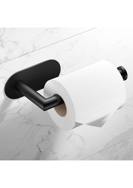 Tuvalet Kağıdı Tutucusu Kendinden Yapışkanlı Mat Siyah 304 Paslanmaz Çelik Sopa Tuvalet Kağıdı Tutucusu Banyo Için