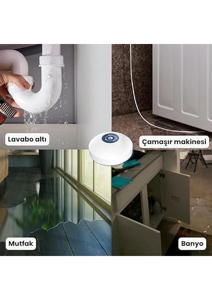 Su Baskını Sensörü - Dahili Alarmlı ( Tuya, Smart Life Uyumlu ) fırsatları