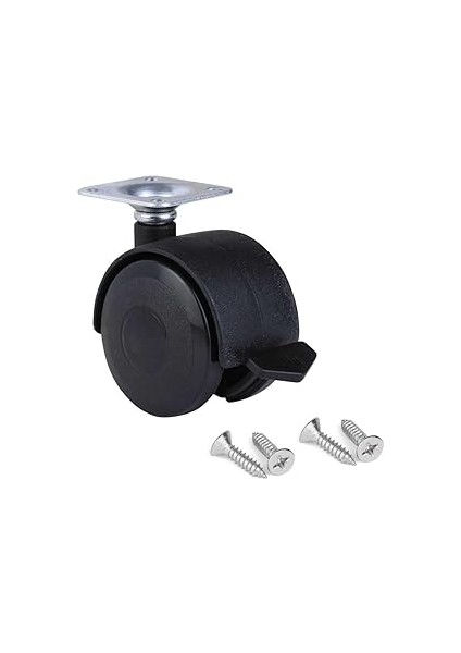 Koltuk Dolap Etejer 360 Derece Döner Tablalı, Frenli Plastik Mobilya Tekerleği, Sehpa Tekeri + Montaj Vidaları (Çap: 50 Mm) modelleri