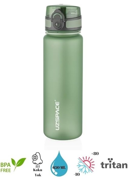 Uzspace Snatch Tritan Su Matarası - 650ML (Zeytin Yeşili) fiyatları