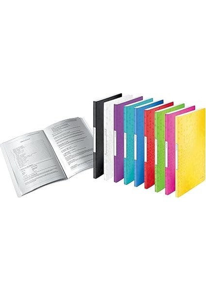 Wow A4 Sunum Dosyası, Metalik Buz Mavisi, 20 Şeffaf Poşetli, 40 A4 Sayfa Kapasiteli, 46310051 indirimleri