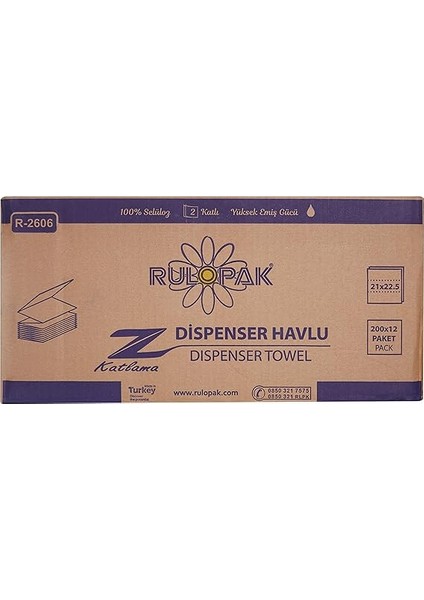 R-2606 Z Kat Dispenser Havlu 200 Lü modelleri