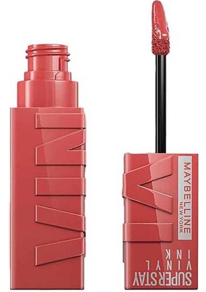 New York Super Stay Vinyl Ink Uzun Süre Kalıcı Likit Parlak Ruj 15 Peachy