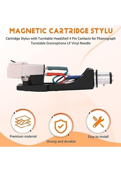 Stylus Pikap Headshell Fonograf Turntable Gramophone Lp Vinil Iğne Için 4 Kutuplu Kontaklar fiyatları