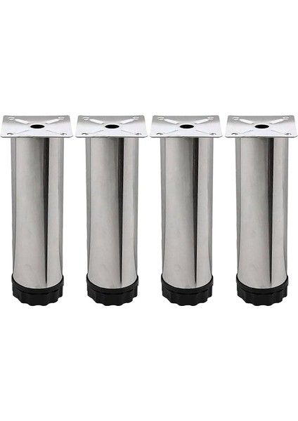Ayarlanabilir Mobilya Kayarlanabilir Mobilya Kanepe Baza Koltuk Metal Destek Yükseltici Ayağı 10 cm Krom Ayakları (4 Adet)