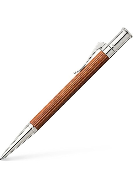 Von Faber-Castell Klasik Tükenmez Kalem, Pernambuco Ahşap Gövde, Platin Kaplama, B Uç Kalınlığı, El Yapımı