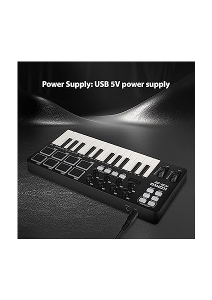 Synthesizerkeyboard Mıdı Klavye Denetleyicisi 25 Tuş, Taşınabilir Beat Maker Makinesi, Atanabilir Düğmeler, Faders, Müzik Üretimi Için USB 5V Güç Kaynağı fırsatları