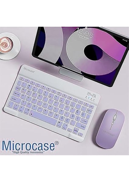 Tablet ve Telefonlar Için Bluetooth Klavye ve Mouse Set - Mor AL3476 fırsatları
