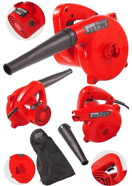 Alman 3000 Watt Hava Kompresörü Elektrikli Devir Ayarlı Hava Körüğü Üfleme Makinası Emme Özellikli - ST0518R215400320