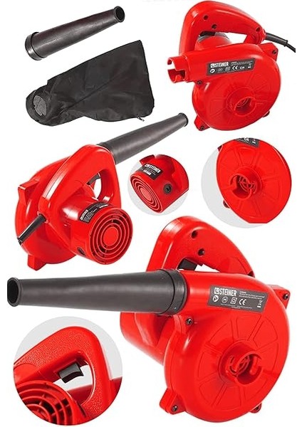 Alman 3000 Watt Hava Kompresörü Elektrikli Devir Ayarlı Hava Körüğü Üfleme Makinası Emme Özellikli - ST0518R215400320 fiyatları