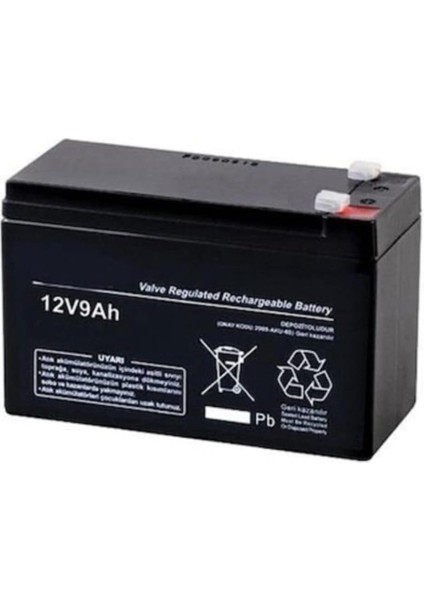 12 Volt 9 Amper Kuru Akü Şarjlı Akülü Ilaçlama Makinalarına Uygundur