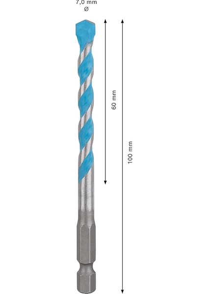 1x Expert Hex-9 Multiconstruction Delme Uçları (Beton, Yumuşak Döşemeler, Çelik, Yumuşak Ahşap, Plastik, Ø 7,00X100 Mm, Aksesuar Döner Matkap/vidalamalar) modelleri