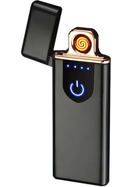 Metal Çerçeveli USB Şarjlı Dokunmatik Alevsiz Elektronik Tesla Çakmak Hediye Çakmak FC375