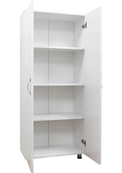 Life 2 Kapaklı 4 Raflı Mutfak Dolabı Banyo Dolabı Çok Amaçlı Dolap Beyaz fırsatları