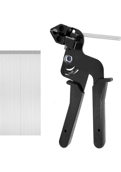 Bağı Tabancası, 50 Adet Paslanmaz Çelik Kablo Bağı, Deecam Kablo Bağı Pensesi, Kablo Bağlarını Kilitlemek ve Kesmek Için, Metal, 250 mm x 4,6 Mm, Paslanmaz Çelik Kablo Bağı