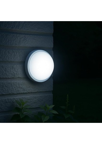 15W LED Beyaz Tavan Duvar Lambası IP65 Su Geçirmez | Beyaz Işık 6500K | 1500 Lümen | 220V | Banyo Bahçe Balkon Için Dış Mekan Aydınlatma | 120W Ampul Eşdeğeri