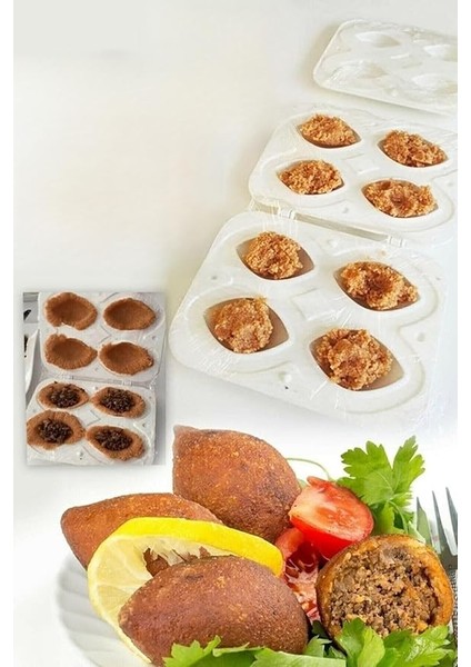 Akcakese Pratik 4'lü Içli Köfte Kalıbı - Içli Köfte Kalıbı Aparatı - Içli Köfte Hazırlama Aparatı 4 Lü - 10542041708