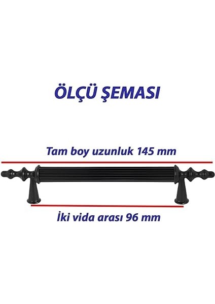 Adet Sert Plastik Polavit Siyah 96 mm Mobilya Mutfak Çekmece Dolap Dolabı Kulpu Kulbu Kulpları fırsatları