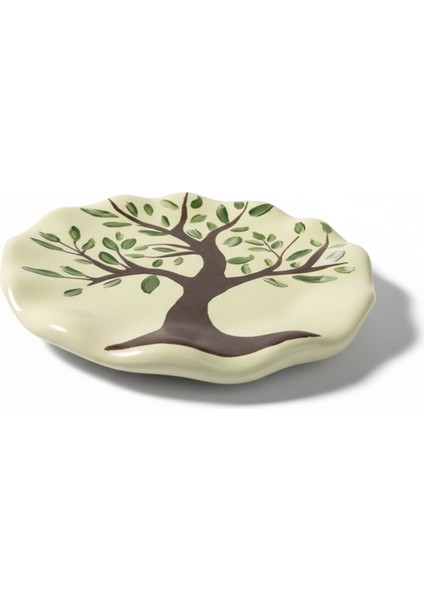 Yeşildallı – Ağaç Desenli Dekoratif Tabak 19,5 cm fırsatları