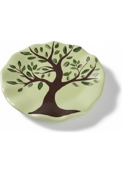 Yeşildallı – Ağaç Desenli Dekoratif Tabak 19,5 cm indirimleri
