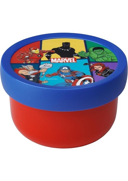 - Obstbox Kampüsü - Çocuklar Için Atıştırmalık Kutusu - Bulaşık Makinesi ve Mikrodalga Fırın Güvenliğine Sahip - Bpa Içermez - 300 ml - Avengers