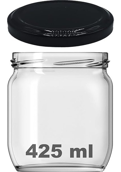 425 ml Farklı Boyutlarda Kavanoz 425 cc Konserve Metal Kapaklı Cam Kavanoz 6 Adet (Şeffaf, 425 Cc) fırsatları