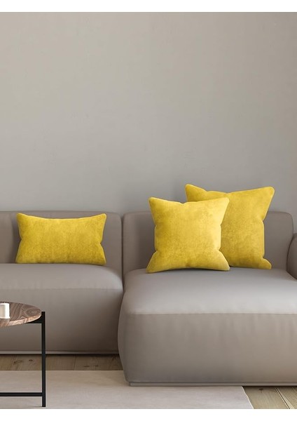 Dokulu Hint Sarısı Kırlent Yastık Kılıfı Freedom Serisi Punch Için Uygun