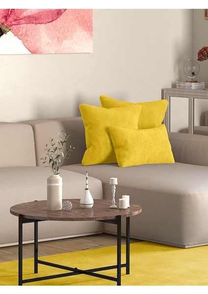 Dokulu Hint Sarısı Kırlent Yastık Kılıfı Freedom Serisi Punch Için Uygun fiyatları