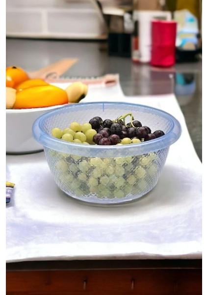 Home Badya &amp; Bulaşık Leğeni &amp; Hamur &amp; Yoğurt Mayalama Kabı Çok Amaçlı Badya 6 Litre Mavi Mavi