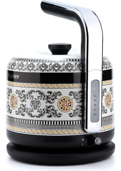 Gem Royal Margery 1.7 Litre Siyah Sarı Desenli Su Isıtıcısı fiyatları