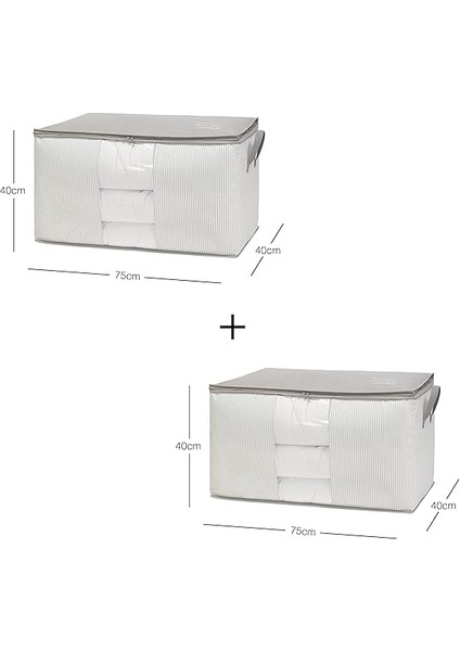 Home Textile 2'li Mega Boy Pvc Pencereli Stuff &amp; Things Gri Çizgili Hurç Set fiyatları