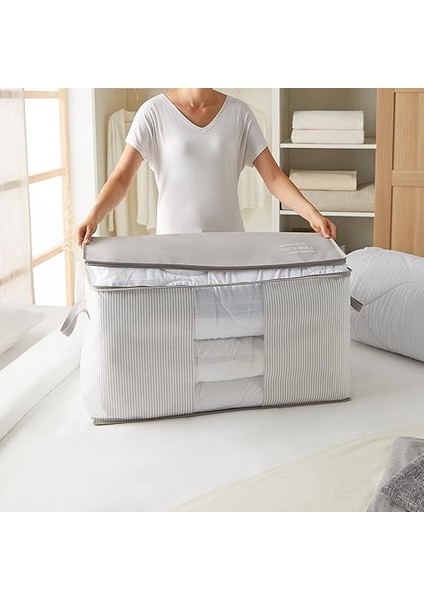 Home Textile 2'li Mega Boy Pvc Pencereli Stuff &amp; Things Gri Çizgili Hurç Set indirimleri