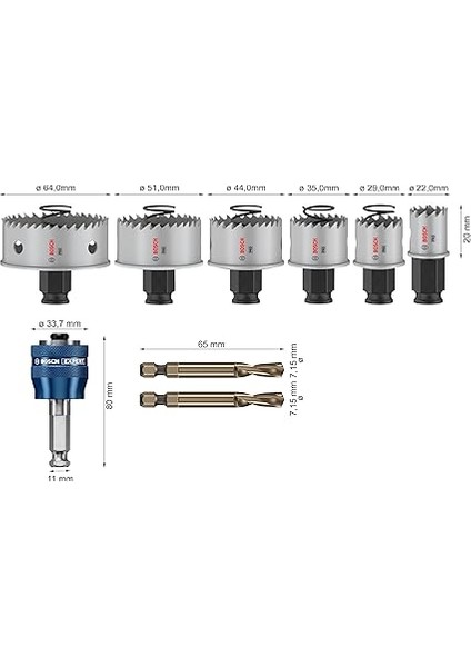8 x Pro Sheet Metal Power Change Plus Delik Açma Testeresi Seti fiyatları