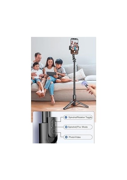 Gimble Dengeleyici Otomatik Denge Sabitleyici Alüminyum Çubuk Teleskopik Selfie Sopa Video Istikrarlı Çekim Tripod Telefon Smartphone Için L19 modelleri