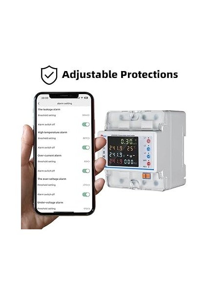 Tuya Wifi Akıllı Devre Kesici Otomatik Tekrar Kapama Koruyucusu 3P4W Güç Ölçer Çoklu Korumalı Üç Fazlı Tekrar Kapatma Anahtarı Zamanlama Programı Elektrik Ölçüm Fonksiyonları fırsatları